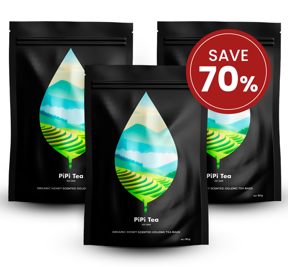 3x Organic Honey Scented Oolong Tea Bags Upsell