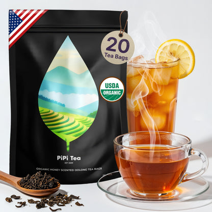 3x PiPi Tea Organic Tea Bags | Tea Leaves From Pu'er | Non GMO, Gluten Free, Naturally High Grown | Whole Loose-Leaf Tea Bags Beverage