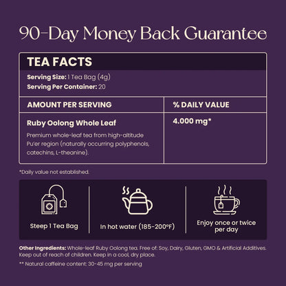 Organic Honey Scented Oolong Tea Bags